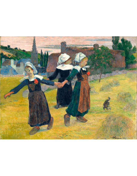 Reprodukcje obrazów Paul Gauguin Breton Girls Dancing, Pont-Aven