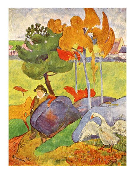Reprodukcje obrazów Paul Gauguin Petit Breton goose