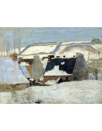Reprodukcje obrazów Paul Gauguin Pont-Aven in the snow, or snow effect