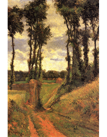 Reprodukcje obrazów Paul Gauguin Poplar-Lined Lane, Osny