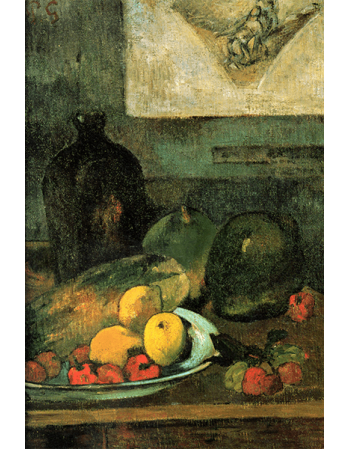 Reprodukcje obrazów Paul Gauguin Still-life in front of an engraving of Delacroix