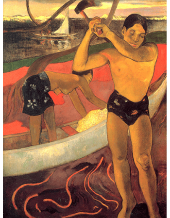 Reprodukcje obrazów Paul Gauguin The man with the axe
