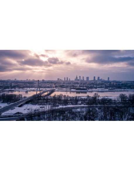 Obraz-na-plotnie-fotoobraz-fedkolor-Warszawa-Zimowa-panorama