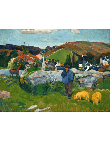Reprodukcja obrazu The Swineherd - Paul Gauguin