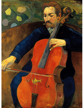 Reprodukcja obrazu The Violoncellist Schneklud - Paul Gauguin