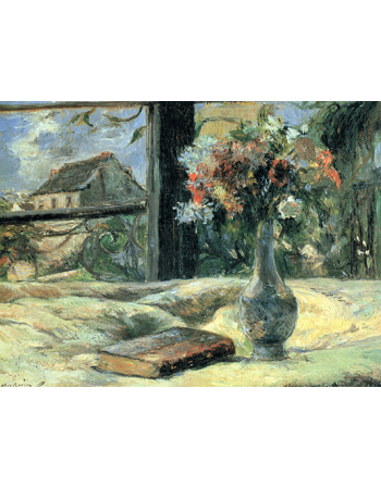 Reprodukcja obrazu Vase of Flowers at the Window - Paul Gauguin