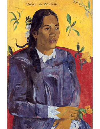 Reprodukcja obrazu Woman with a Flower - Paul Gauguin