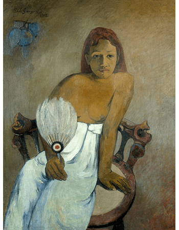 Reprodukcja obrazu Young Girl With Fan - Paul Gauguin