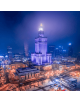 Obraz na płótnie fotoobraz fedkolor Warszawa - Pałac Kultury nocą