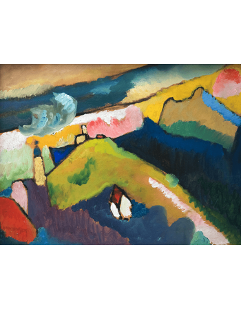 Reprodukcje obrazów Murnau Mountain Landscape with Church - Wassily Kandinsky