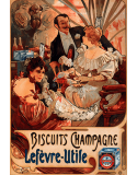 Reprodukcja obrazu Biscuits Champagne Lefevre Utile - Alfons Mucha