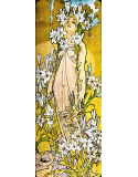 Reprodukcja obrazu The Flowers Lily - Alfons Mucha