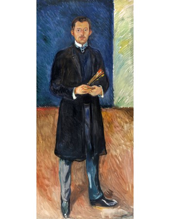 Reprodukcje obrazów Self Portrait with Brushes - Edvard Munch