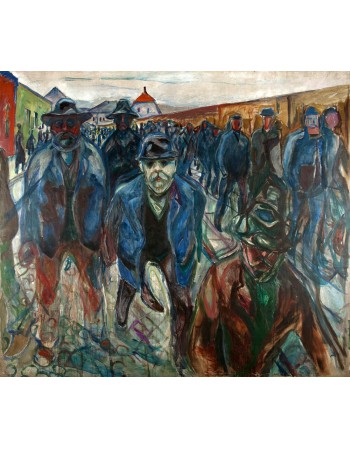 Reprodukcje obrazów Workers on their Way Home - Edvard Munch