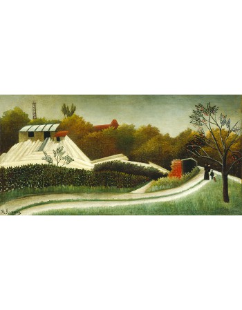 Reprodukcja obrazu Henri Rousseau Sawmill, Outskirts of Paris