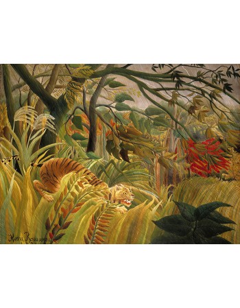 Reprodukcja obrazu Tiger in a Tropical Storm - Henri Rousseau