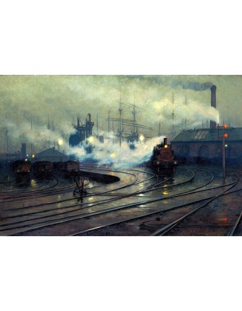 Reprodukcja obrazu Cardiff Docks - Lionel Walden