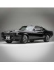 Obraz-na-plotnie-Czarny-Ford-Mustang-samochod