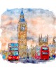 Obraz na płótnie fotoobraz Londyn Big Ben Czerwony autobus - Anglia
