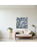 Reprodukcja obrazu Composition in bright colors with gray lines - Piet Mondrian
