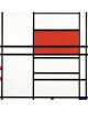 Reprodukcja obrazu Composition No. 4 with red and blue - Piet Mondrian