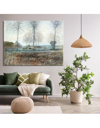 Reprodukcja obrazu Farm Setting, Three Tall Trees in the Foreground - Piet Mondrian - obraz