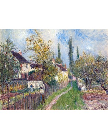Reprodukcje obrazów A path at Les Sablons - Alfred Sisley