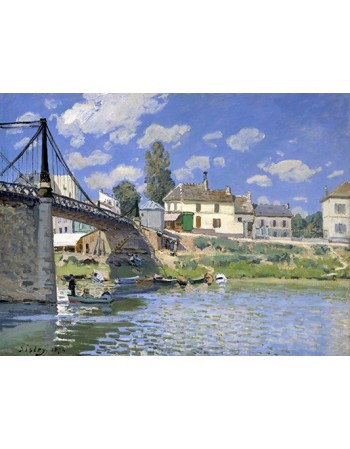 Reprodukcje obrazów Bridge at Villeneuve-la-Garenne - Alfred Sisley
