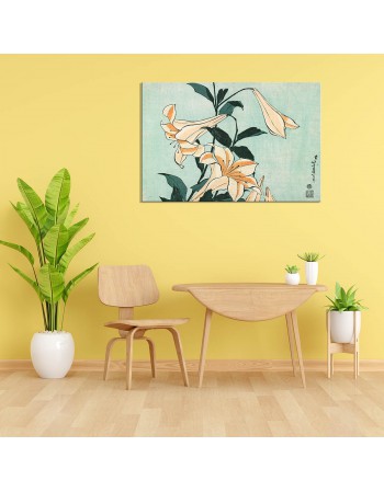 Reprodukcja obrazu Lilies - Katsushika Hokusai - obraz
