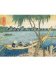 Reprodukcja obrazu Line-fishing in the Miyato River - Katsushika Hokusai - obraz