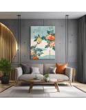 Reprodukcja obrazu Warbler and Roses - Katsushika Hokusai