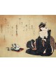 Reprodukcja obrazu Woman with Morning Glories - Katsushika Hokusai - obraz