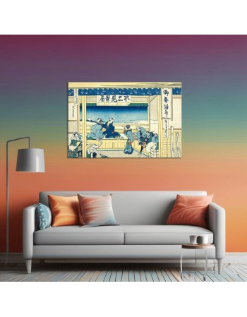 Reprodukcja obrazu Yoshida on the Tokaido - Katsushika Hokusai - obraz
