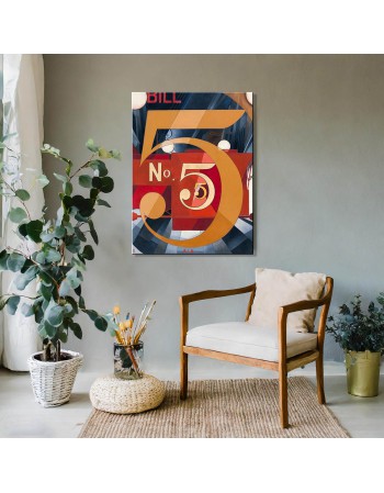 Reprodukcja obrazu I Saw the Figure 5 in Gold – Charles Demuth - obraz