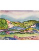 Reprodukcja obrazu Mountain with Red House – Charles Demuth - obraz