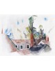 Reprodukcja obrazu Rooftops and Trees – Charles Demuth - obraz