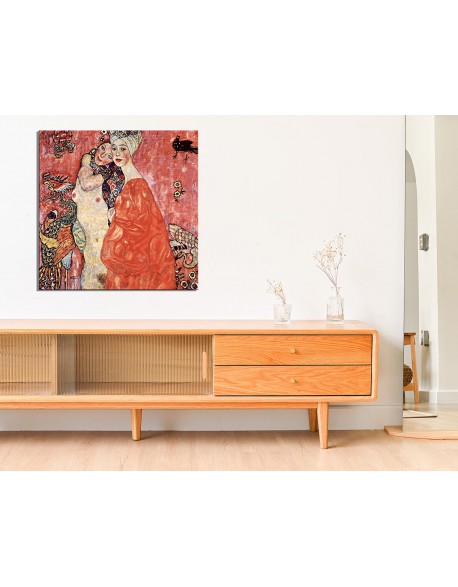 Reprodukcja obrazu obraz na płótnie Gustav Klimt Girlfriends or Two Women Friends