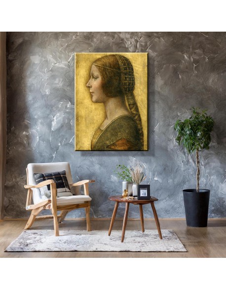 Reprodukcje obrazów obraz na płótnie Leonardo da Vinci La Bella Principessa