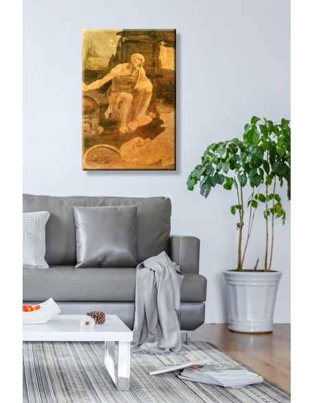 Reprodukcje obrazów obraz na płótnie Leonardo da Vinci Święty Hieronim na pustyni