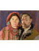 Reprodukcja obrazu Autoportret z żoną - Stanisław Wyspiański - obraz