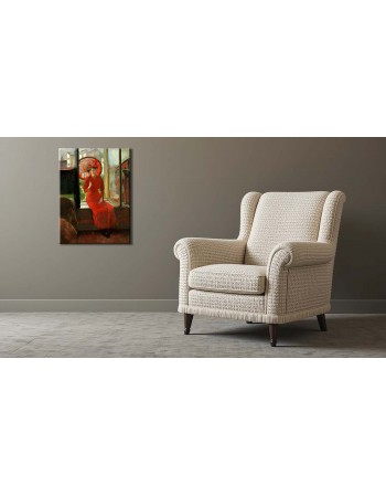 Reprodukcja obrazu Autoportret japoński - obraz na płótnie - Olga Boznańska