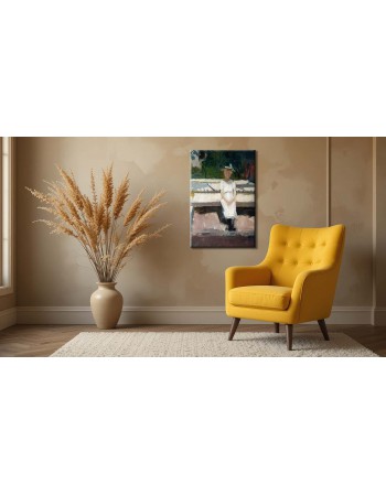 Reprodukcja obrazu Dziewczynka w ogrodzie - obraz na płótnie - Olga Boznańska