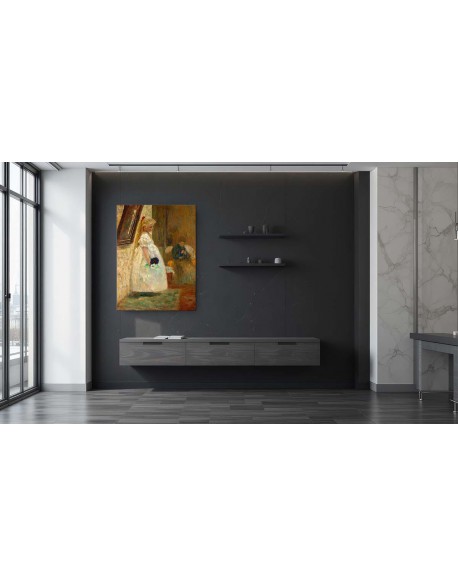 Reprodukcja obrazu Imieniny Babuni - obraz na płótnie - Olga Boznańska