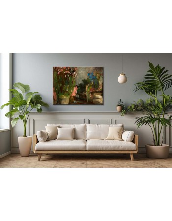 Reprodukcja obrazu Kwiaty na tarasie - obraz na płótnie - Olga Boznańska