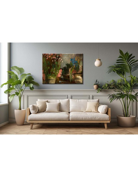 Reprodukcja obrazu Kwiaty na tarasie - obraz na płótnie - Olga Boznańska