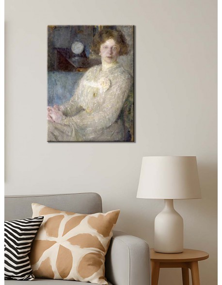 Reprodukcja obrazu Panna Dygat - obraz na płótnie - Olga Boznańska