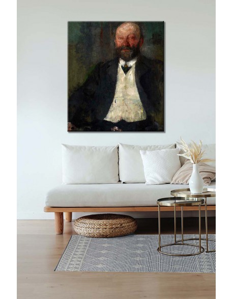 Reprodukcja obrazu Portret Adama Nowiny Boznańskiego, ojciec artystki - obraz na płótnie - Olga Boznańska