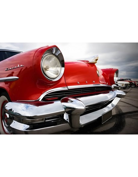 Obraz-na-plotnie-czerwony-Lincoln-fotoobraz