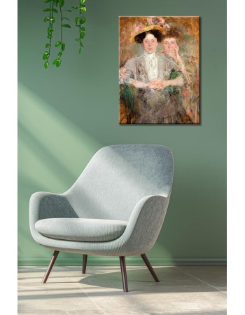 Reprodukcja obrazu Portret dwóch młodych dam - obraz na płótnie - Olga Boznańska