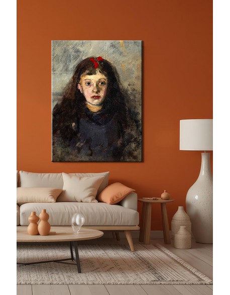 Reprodukcja obrazu Portret dziewczynki - Zofii Sokołowskiej - obraz na płótnie - Olga Boznańska